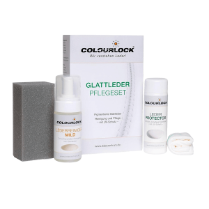 Набор для очищения и защиты натуральной кожей COLOURLOCK Glattleder Pflegeset mit Leder Protector